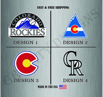 #ad COLORADO ROCKIES BASEBALL MLB LOGO VINYL STICKER DECAL CAR TRUCK WATER RESIST $4.32