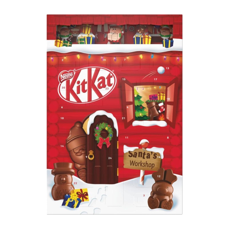 Calendario De Adviento - Kit Kat - Sujetos Navideños - Navidad - 208 G