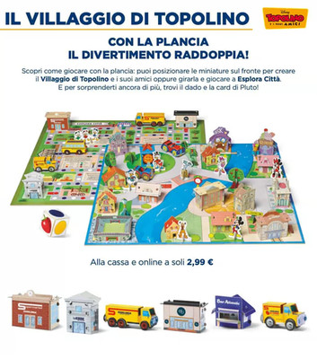 Mickey Mouse and Friends - Esselunga Collection Complete with Dashboard, Book and Backpack