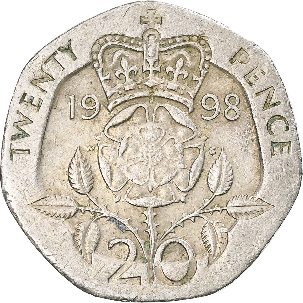 369678] Coin, Great Britain, Elizabeth II, 20 Pence, 1998, EF
