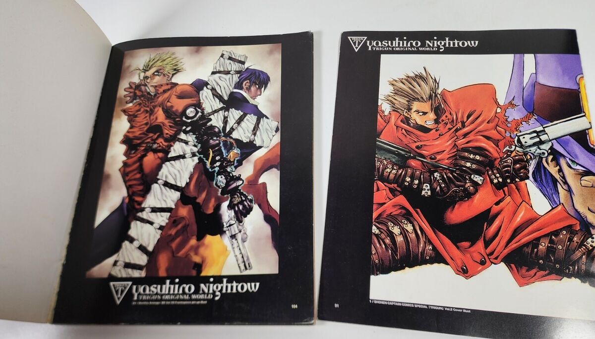 Trigun Art Book Yasuhiro Nightow Official Artbook Vintage Trigun Art Book Yasuhiro Nightow Official Artbook Vintage