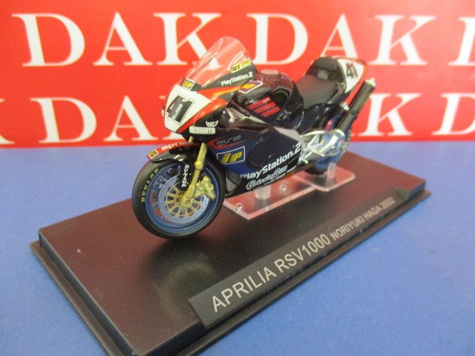 Die cast 1/24 Modellino Moto GP Aprilia RSV 1000 N. Haga 2002 - Immagine 2 di 4