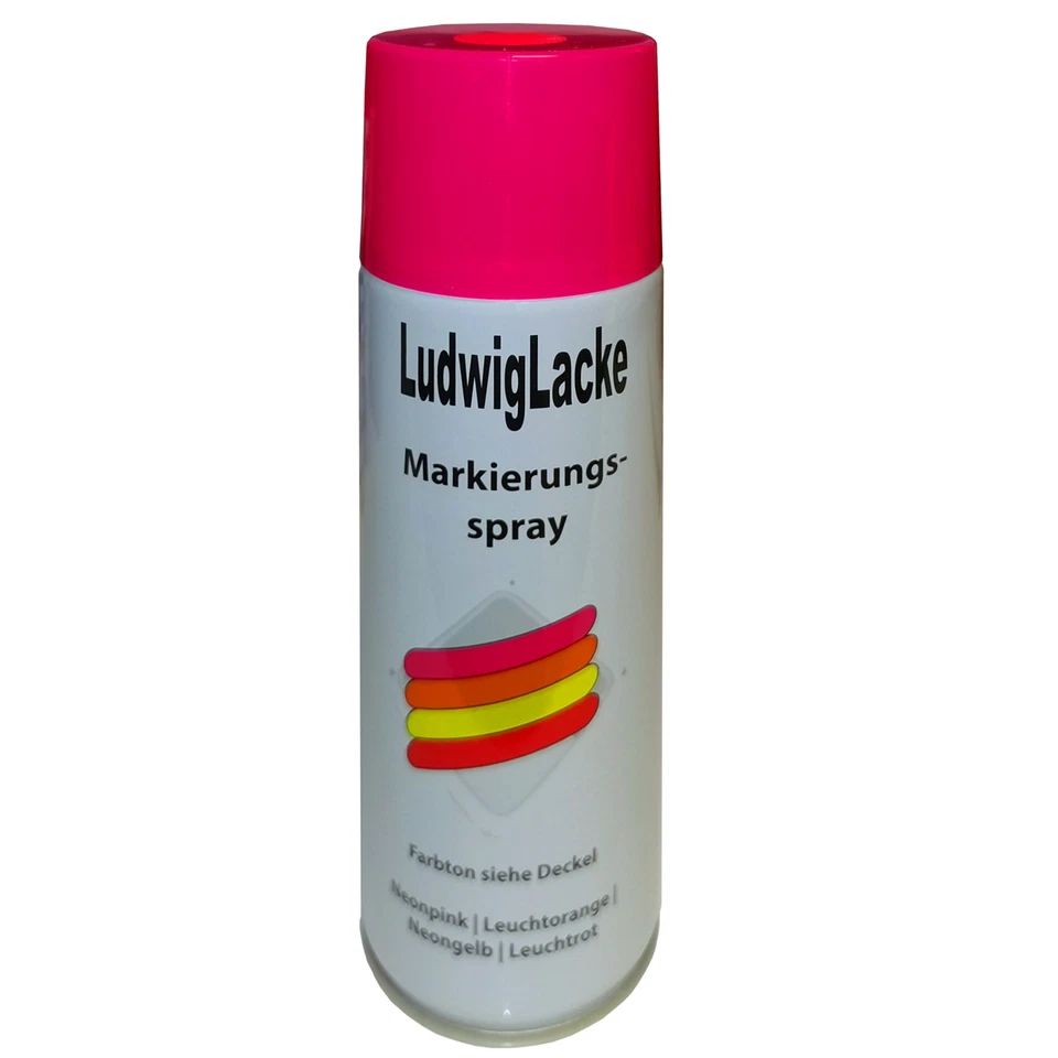 LUDWIG LACKE Markierungsspray 400ml Markierungsfarbe Forst Wald Light Rot