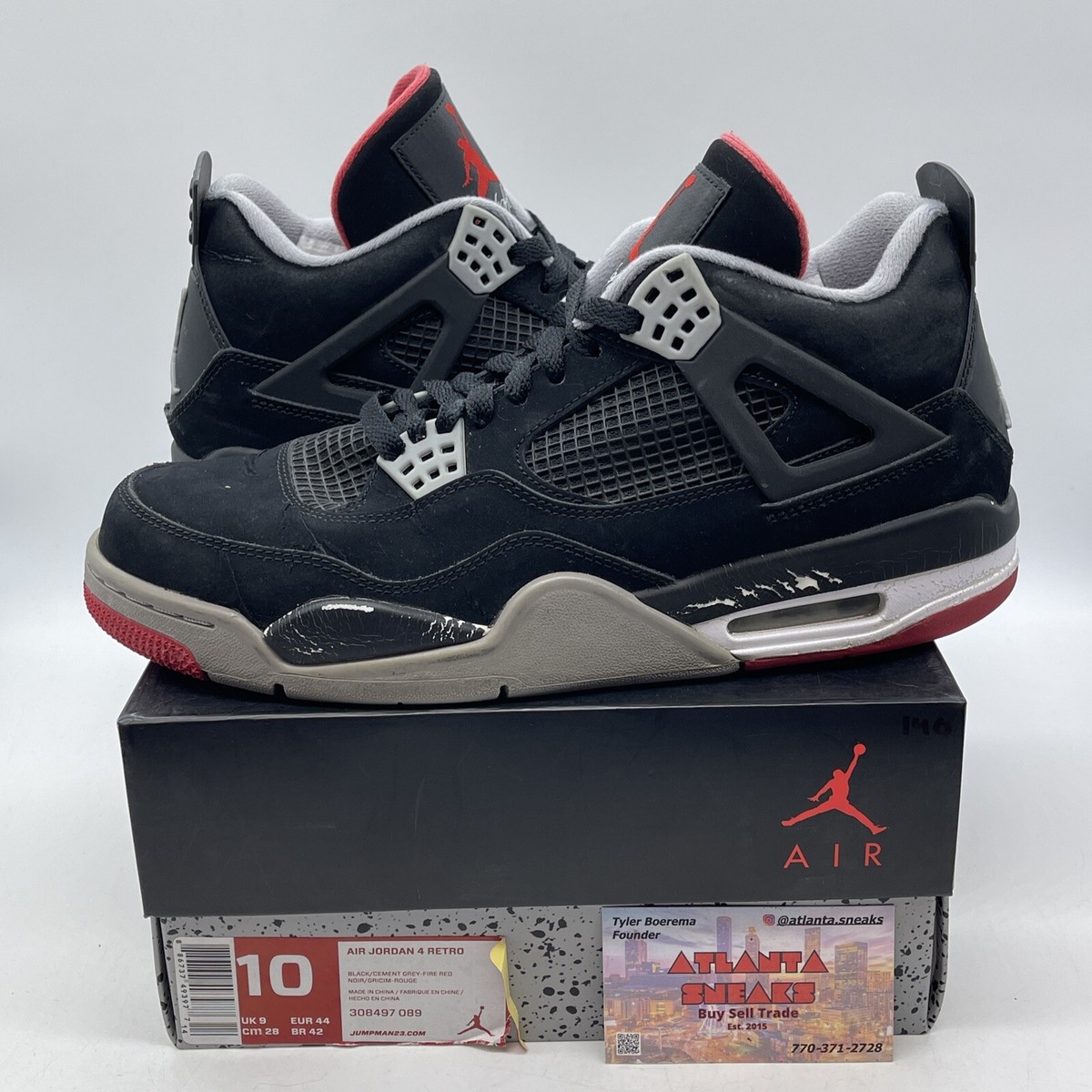 Air Jordan 4 Retro Bred 27cm 新品 Nike Air Jordan 4 Retro Bred Reimagined GS Size 5.5Y (FQ8213