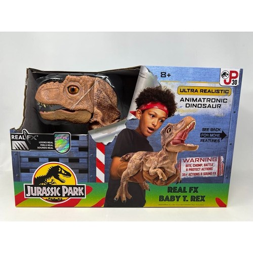 Jurassic Park Real FX Baby T. Rex Animatronic Dinosaur Toy With 35+ Actions New