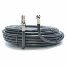 25m Black RG6 Satellite Coax Cable Coaxial Lead For Sky Plus HD TV - Fitted