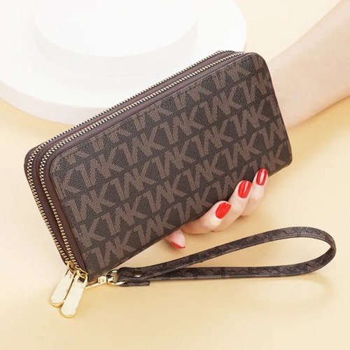 Cartera de mano grande moda para mujer con doble cremallera monedero para móvil - Bild 20 von 23