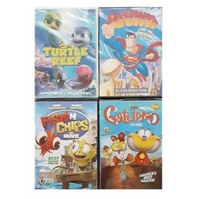 Kids' DVD Lot of 4: Superman, Fish n Chips, Gaturro, Turtle Reef (Sammy) New
