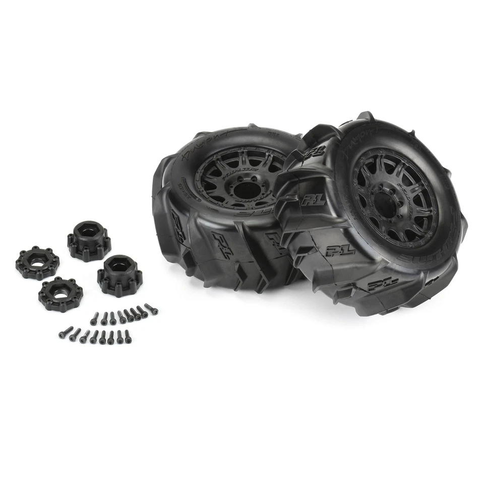 Pro-line Racing Dumont 3.8 Paddle MTD on Raid Blk 17mm F/R PRO1019210 RC Tire - Image 3 of 4