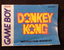 Donkey Kong Game Boy GB Game Manual Authentic OEM Original