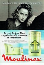 Publicité Advertising 320 1998  Moulinex  bouilloire cafetière Crystal Arome plu
