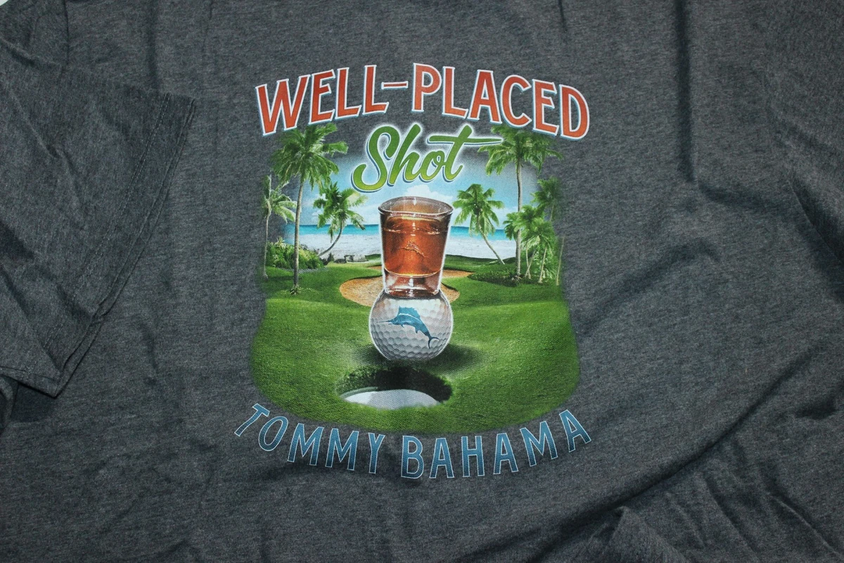 Tommy Bahama T Tee Shirt Well Placed Shot Golf Grey Heat ST225112 SS Medium  M