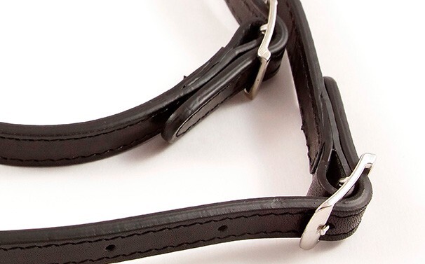 Sangle Lusso M en cuir confort marron double épaisseur pour compact - 2