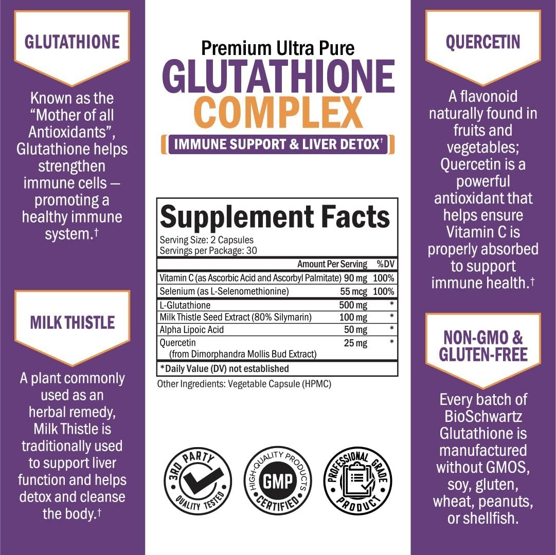 glutathione and milk thistle for sale Complex with Extract, Vitamin C & Quercetin, Liver 77_Alle Marken