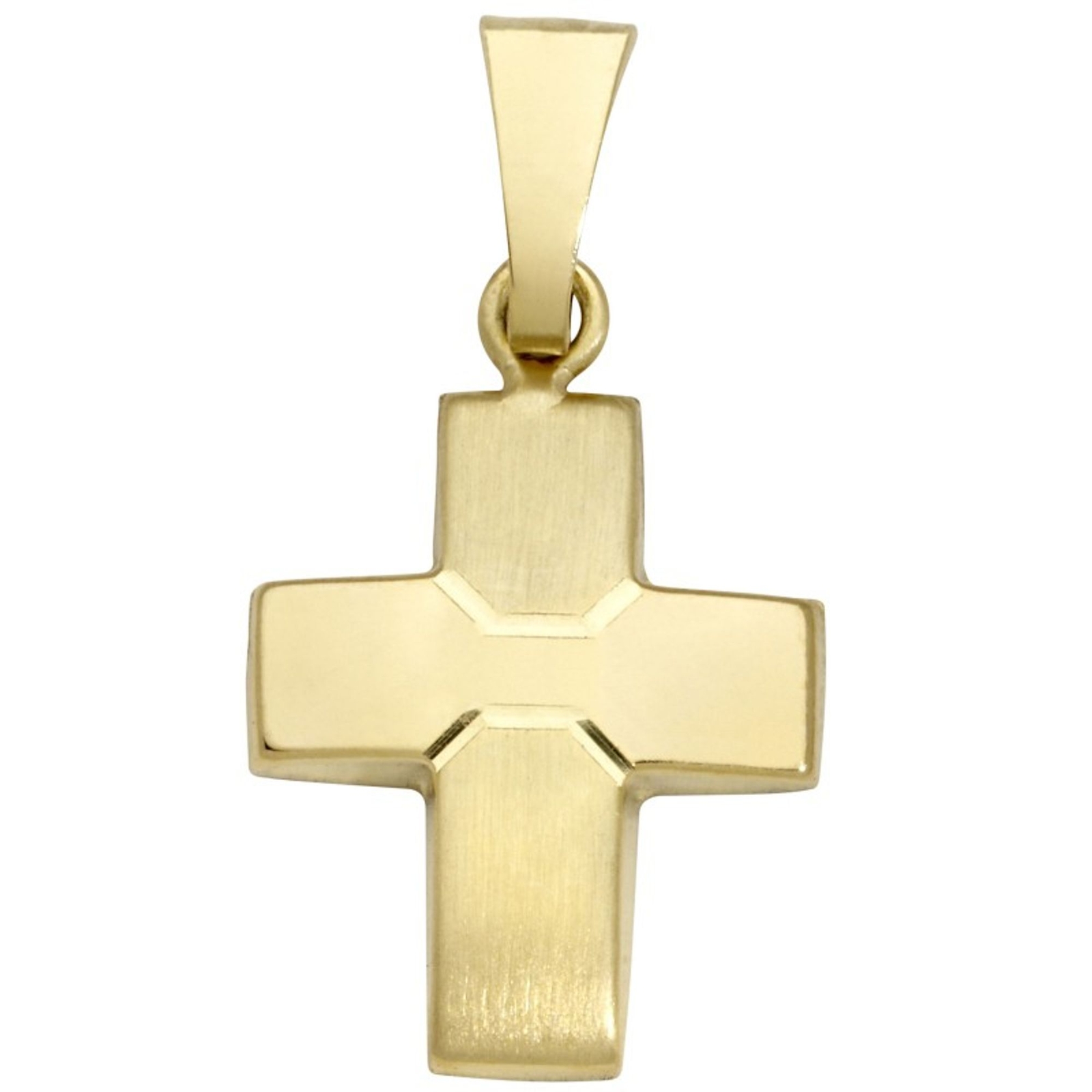 Базовое золото K24 Damen Anhänger Kreuz 14 карат (585 проба) Gelbgold