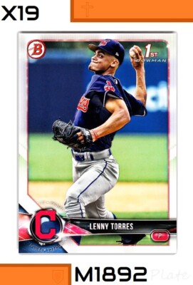 1-2018 BOWMAN DRAFT BASE PAPER LENNY TORRES INDIANS CARD#BD-8 QTY