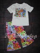 NEW Dr Seuss Oh the places you'll go Girls Outfit Set Cat in the Hat Horton