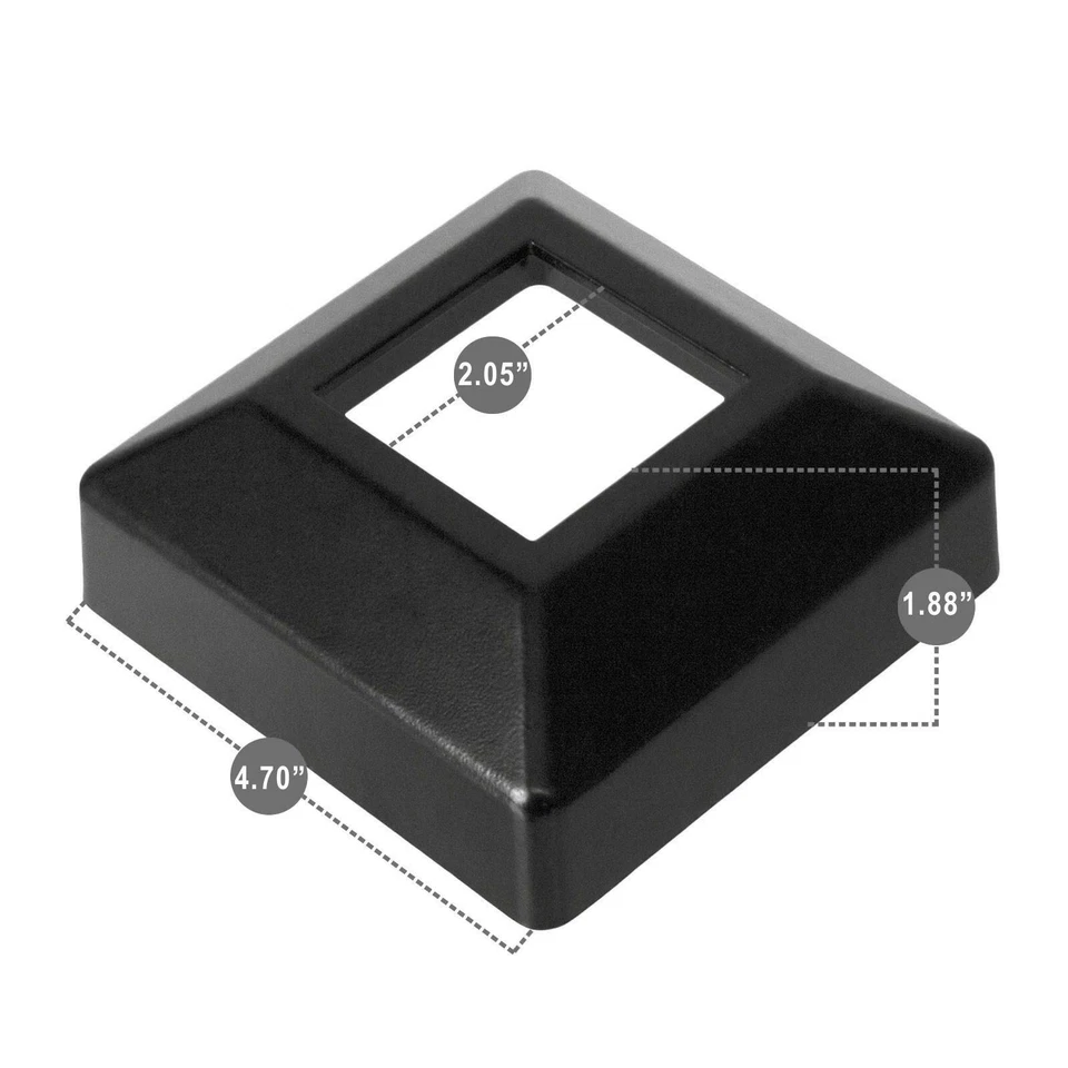 Placa de cubierta de una sola pieza para brida de piso de 2" - Cubierta de brida negra Foto 3 de 4