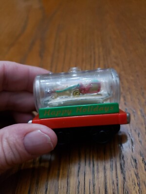 Thomas & Friends Take Along N Play Snow Globe Cargo Car GUC! 2004 Learning Curve