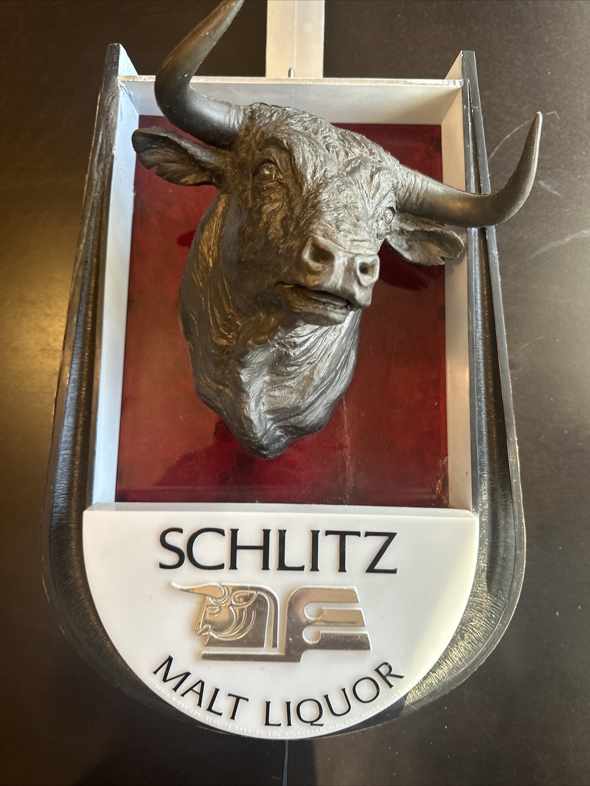 Vintage 1969 Schlitz Malt Liquor 3D Light up Bull Advertising beer Bar Sign eBay