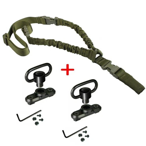 Single Point Gun Rifle Sling Bungee Strap w/ M-LOK Quick Release QD Sling Swivel - Bild 27 von 44