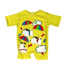 Gerber Vintage 90s Yellow Parachute Dog One Piece Romper 12 Mos