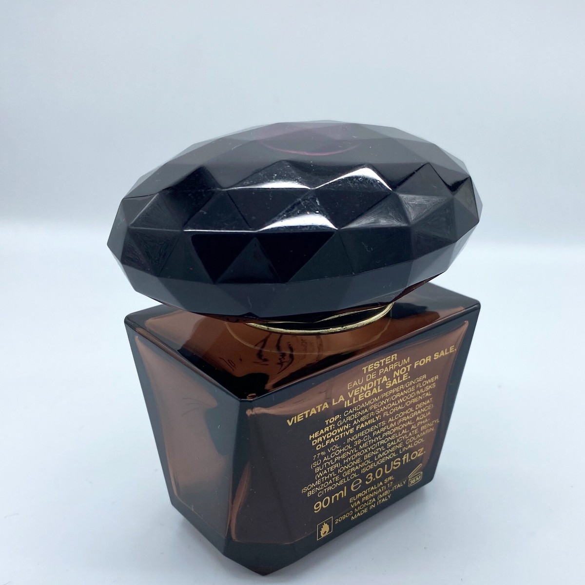 Versace Crystal Noir Empty Perfume Bottle Eau de 100ml