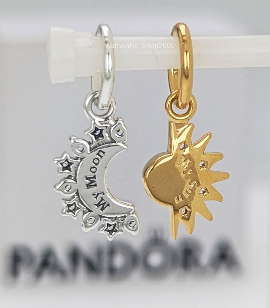 New 100% Authentic PANDORA 14k 925 Splitable Sun & Moon