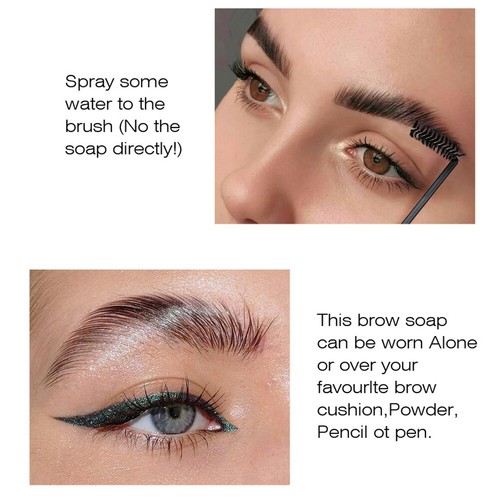 Long Lasting Eyebrow Shaping Soap Eye Brow Makeup Styling Gel Wax with Brush w - Picture 8 of 14