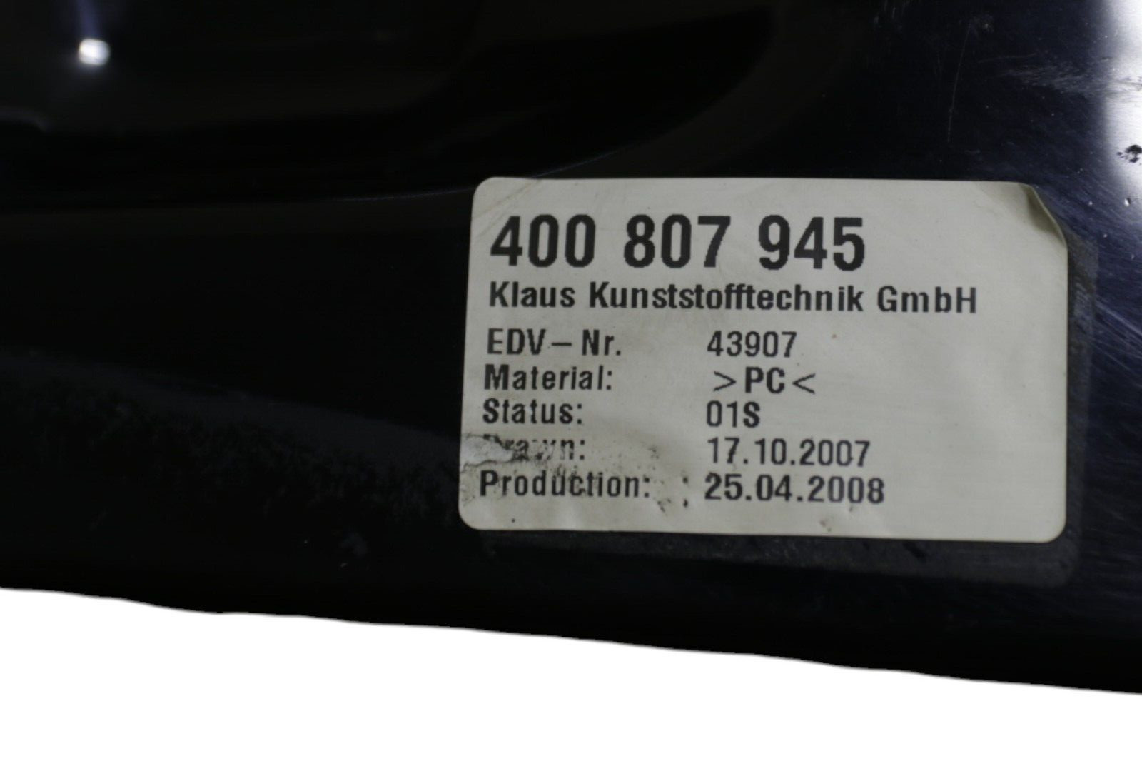 *Damaged* Lamborghini Gallardo Front Left Air Duct Guide Trim 2009 - 2014 OEM