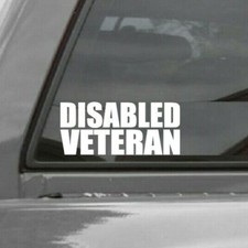 Disabled Veteran Vinyl Window Decal Sticker