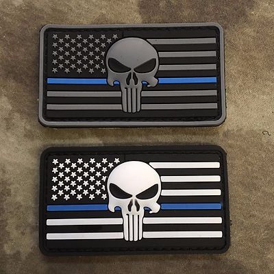 Patches Thin Green Line Subdued American Flag Punisher Pvc Morale Patch Sporting Goods