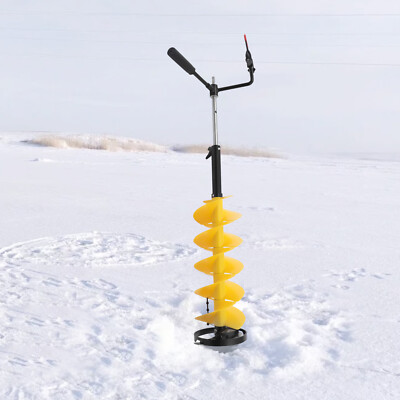 8'' Cordless Ice Drill Auger Scoop Chipper Drill Adapter+Extension Rod Universal