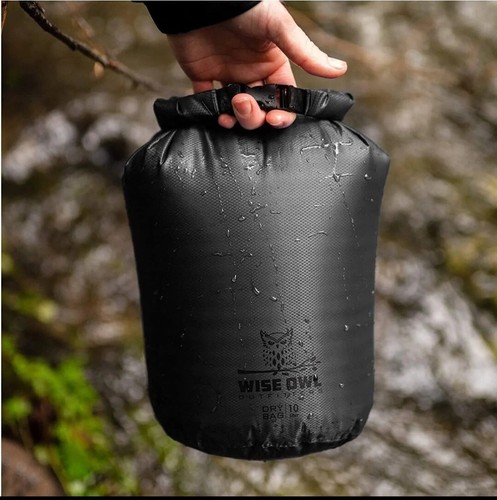 Wise Owl Outfitters Lightweight Airtight Waterproof Dry Bag, 20L - Grey- - Picture 3 of 5