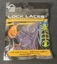 LOCK LACES Elastic Cord Fastening Trim To Fit Shoe Purple - NEW