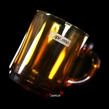 (ONE) Supreme Duralex Amber Coffee Glass Mug Brand New