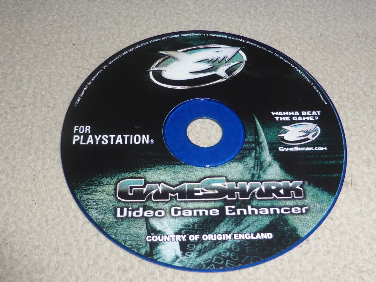 PS1 PLAYSTATION VIDEO GAME GAMESHARK ENHANCER DISC ONLY GAME SHARK