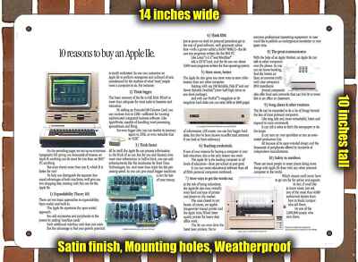 Metal Sign - 1984 Apple IIe Computer- 10x14 inches