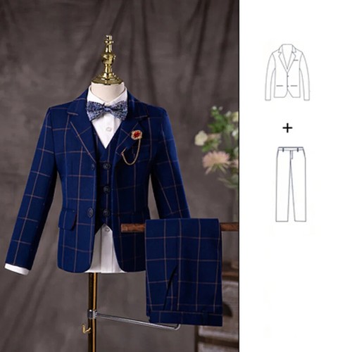 Flower Boys Wedding Suit Children Photograph Dress Kids Fromal Blazer Set Child - Picture 21 of 22