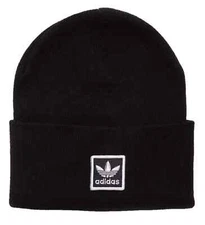 ADIDAS TREFOIL Originals Tall Utility Cuff Knit SOFT STRETCH FOLD Beanie HAT NEW
