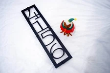 Personalized Home Address Sign • 21"h x 5"w 4 digits Custom House Number Plaque