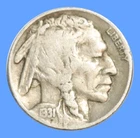 1931-S San Francisco Mint Buffalo Nickel VF 3/4 Horn Showing