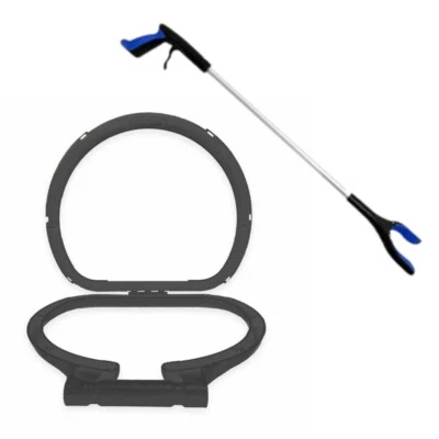 SYR RAMON Bin Bag Hoop & 32" Litter Picker Long Handy Litterpicker & Refuse Bag Holder