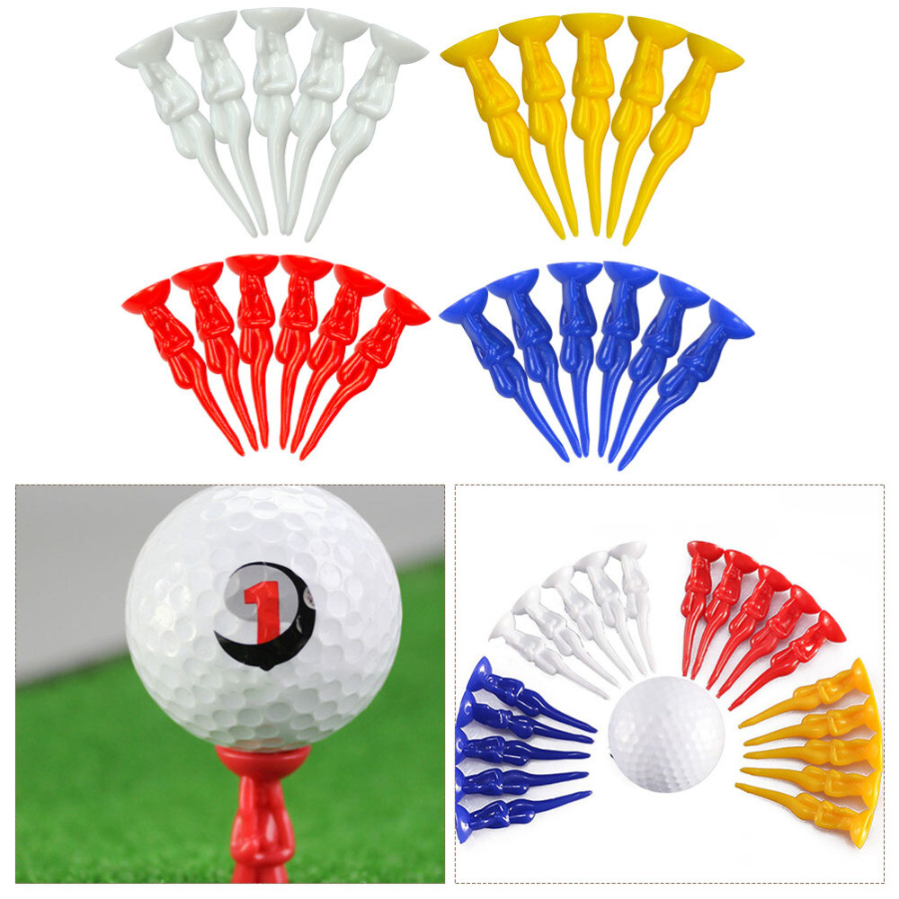 24Pcs Daily Use Reusable Plastic Golfs Tees Golfing Training