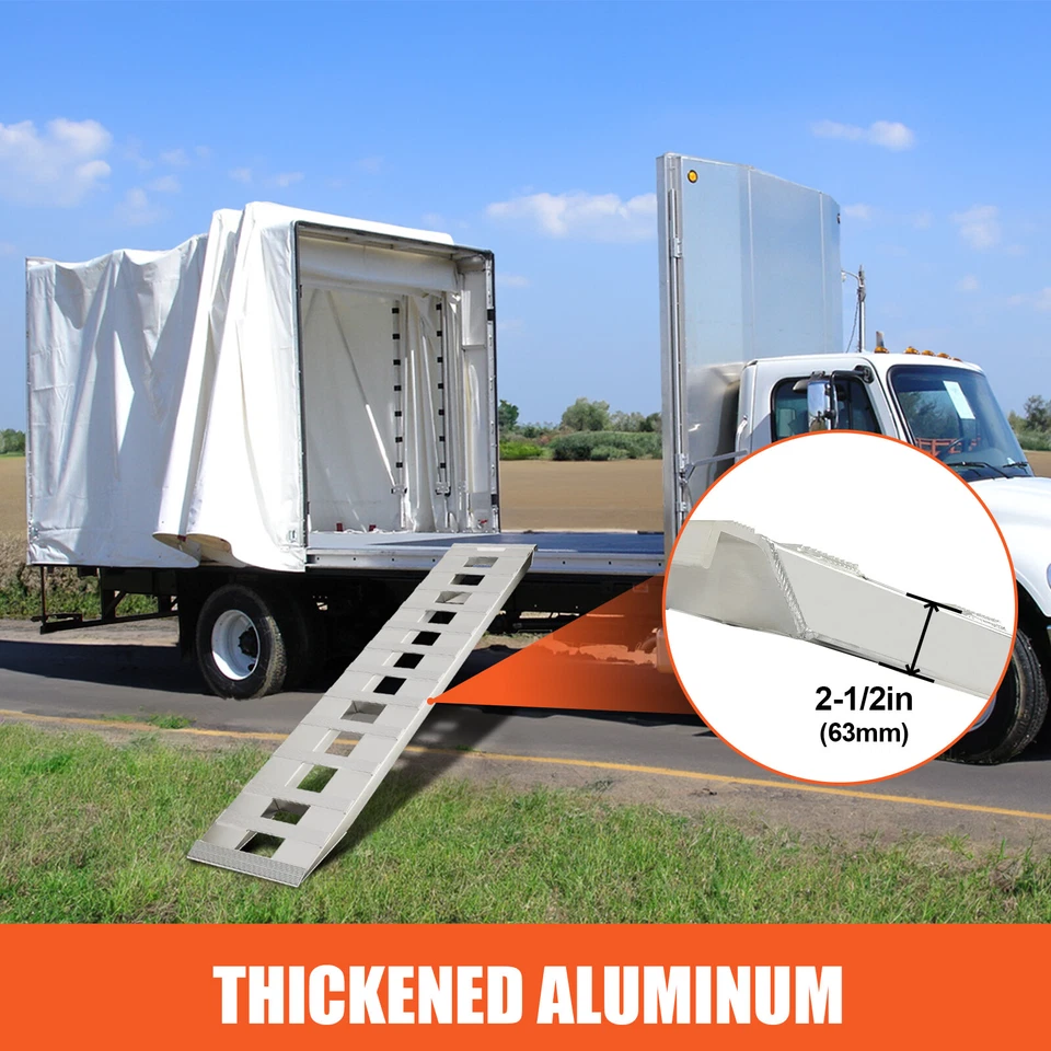 Cuchillo de extremo de gancho rampas remolque auto camión 6000 libras aluminio 80"x15" 2 piezas Foto 3 de 4