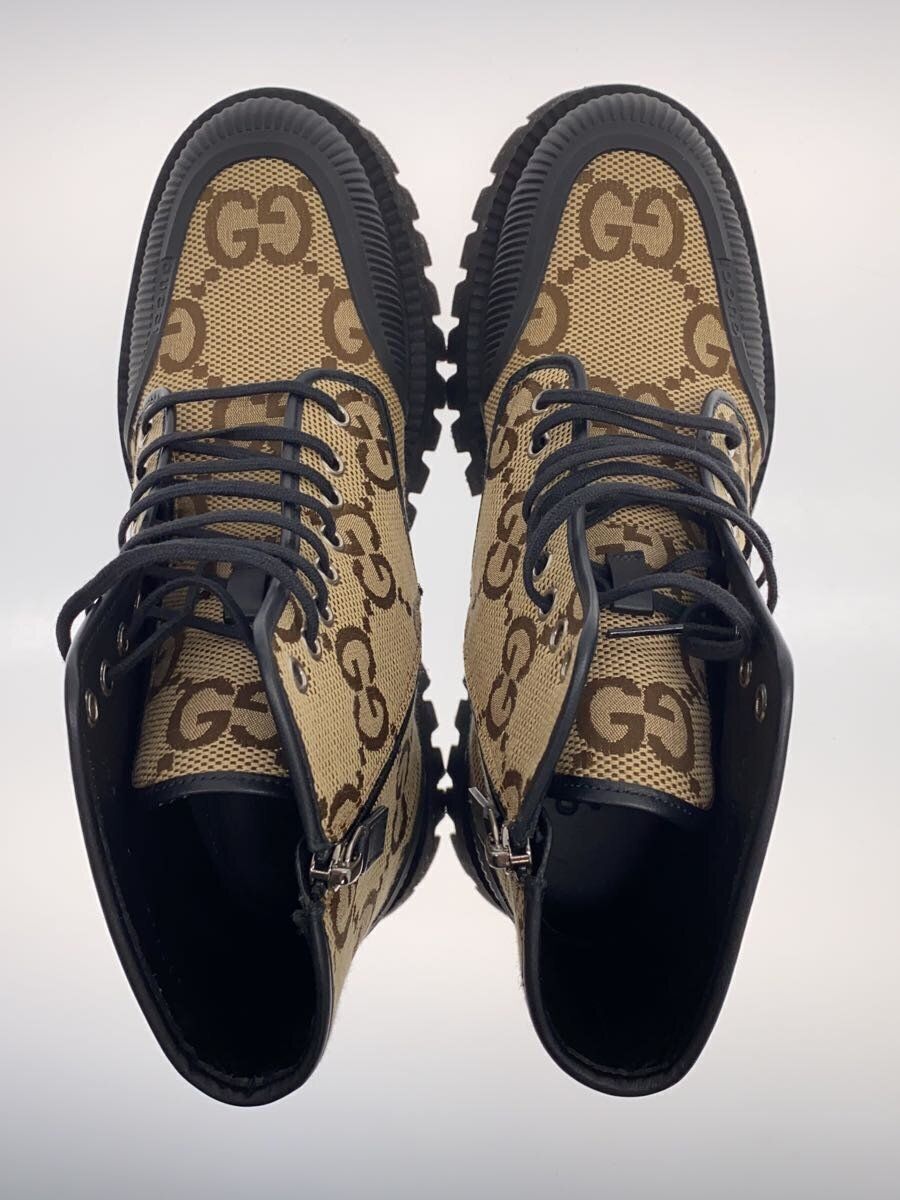 GUCCI lace up boots UK8 Brown canvas 699970 GG pattern total GUCCI lace up boots UK8 Brown canvas 699970 GG pattern total