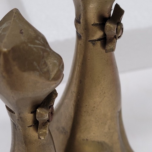 Pair Of WW II Era Ring Holders Siamese Cats with bow ties from Korea - Picture 10 of 12