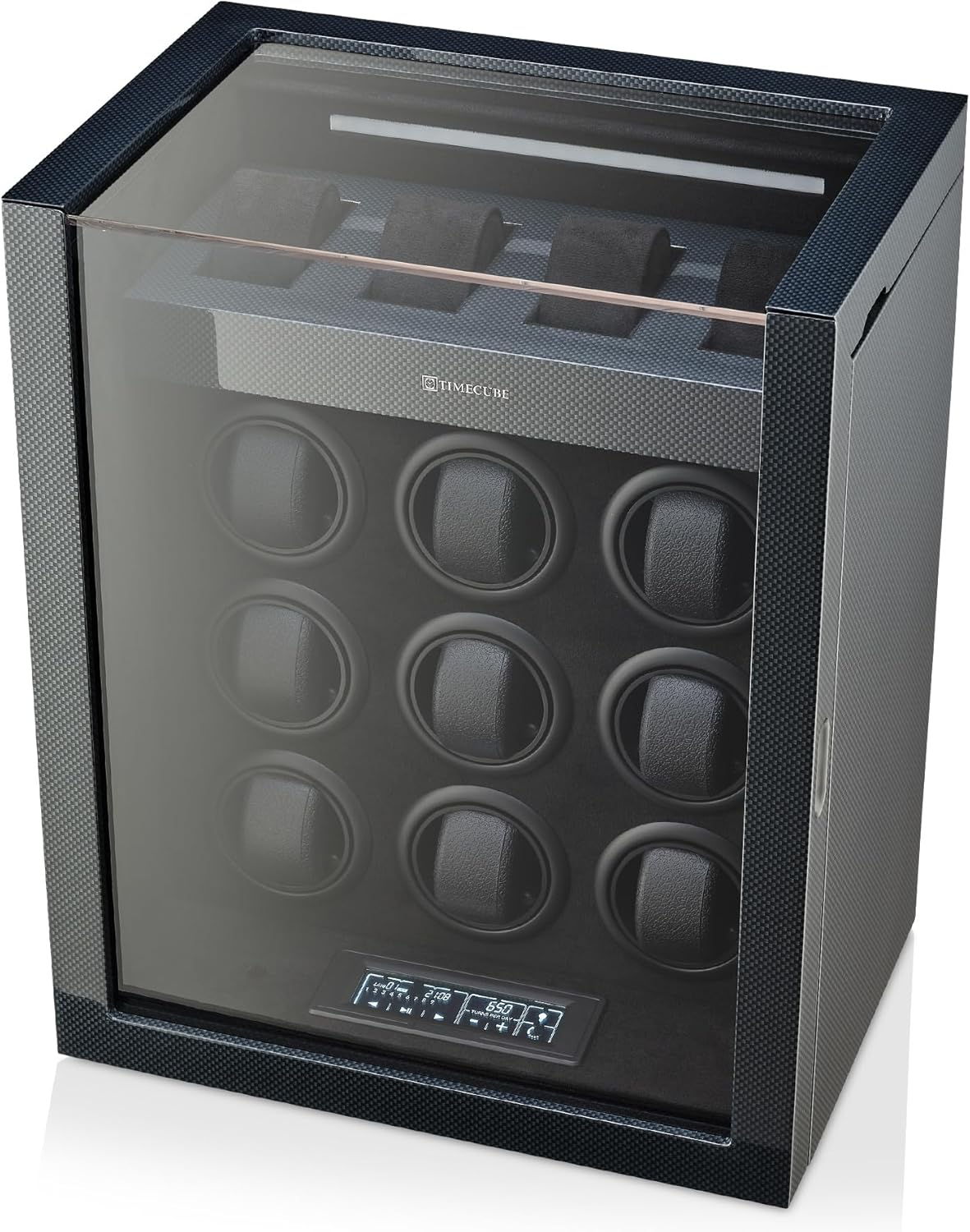9 Watch Winder with 4 Storage Slots and Interior Light