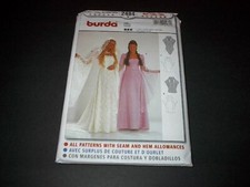 Burda Pattern 2484 Misses' Medieval Wedding Gown Bridesmaid Costume 10  20 Unc