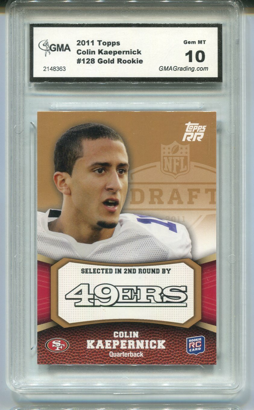 2011 Colin Kaepernick Topps  Gold Rookie Gem Mint 10 #128 Gold
